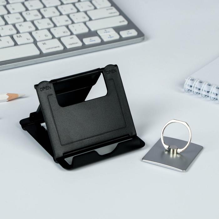 Подарочный набор &laquo;Крутому мужику&raquo;: подставка для телефона и кольцо на чехол