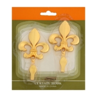 Крючок однорожковый для штор CAPPIO KC113, цвет золото, 2 шт