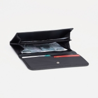 Кошелёк женский на кнопке, цвет чёрный Кошелёк женский на кнопке, цвет чёрный