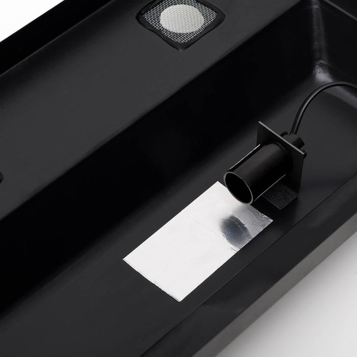 Террариум 37 л, с крышкой, черный