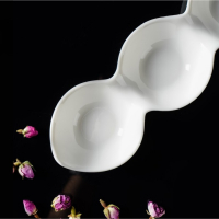 Менажница фарфоровая 3-х секционная Magistro &laquo;Бланш&raquo;, 28&times;8,5&times;4,5 см, цвет белый