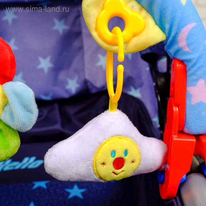 Дуга игровая мягкая на кроватку, коляску &laquo;Мягкие друзья&raquo;, 27 - 38 см, погремушки, 3 игрушки