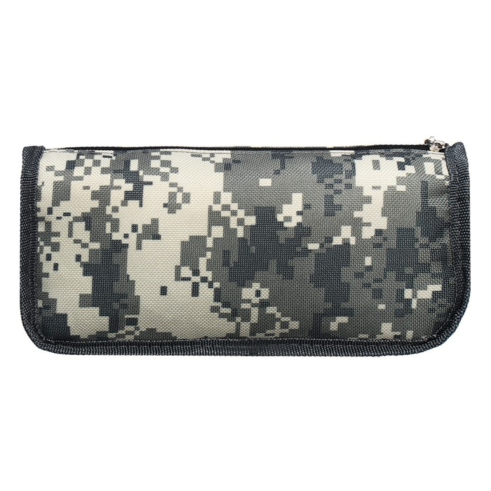 Пенал мягкий 2 отделения, 80 х 210 х 65 мм, объёмный, Calligrata "Миллитари", зелёный