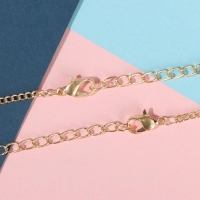 Кулоны &laquo;Неразлучники&raquo; морковка с зайцем, цвет бело-оранжевый в золоте, 45 см