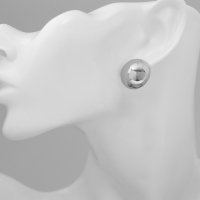 Серьги металл &laquo;Атмосфера&raquo;, круг, сфера, цвет серебро