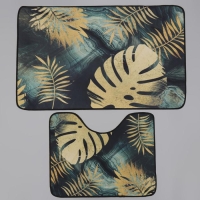 Набор ковриков для ванной и туалета Доляна &laquo;Тропический лес&raquo;, 2 шт: 50&times;80 см, 50&times;40 см