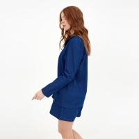 Костюм женский (жакет, шорты) MINAKU: Enjoy цвет синий, размер 44