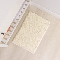 Коврик для дома Доляна &laquo;Букли длинные&raquo;, 40&times;60 см, длина букли 2 см, цвет молочный