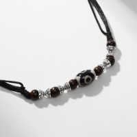 Кулон на шнурке &laquo;Унисекс&raquo; бусина дзи, длина регулируется, 35 см