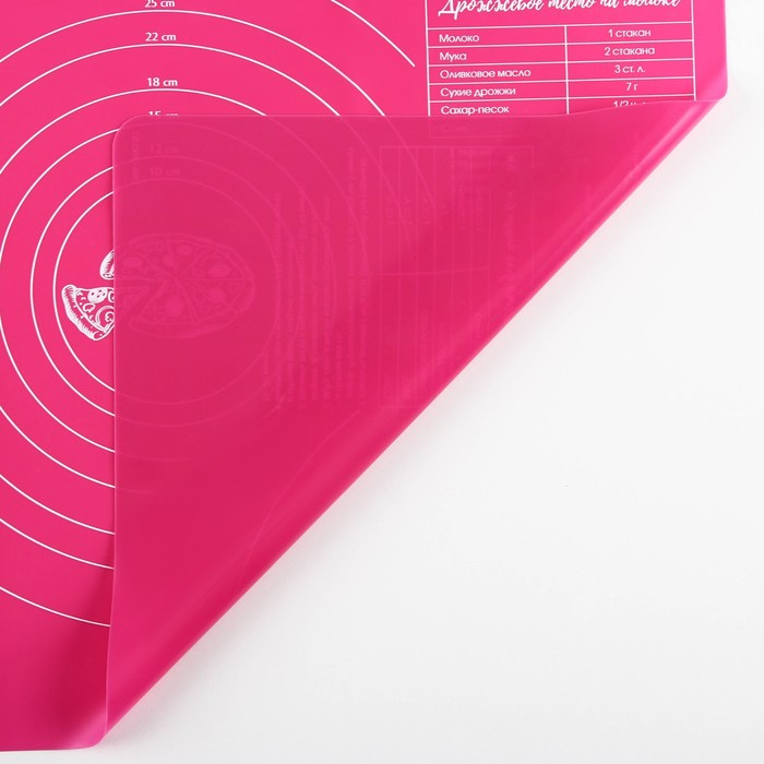 Силиконовый коврик для выпечки &laquo;Тесто для пиццы&raquo;, 50 х 40 см
