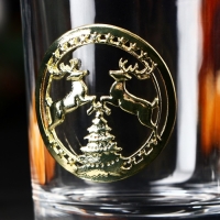 Новый год. Бокал для виски &laquo;Олени&raquo;, 230 мл