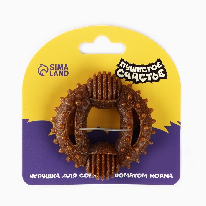Игрушка для собак жевательная со ароматом корма &laquo;Шестеренка&raquo;, 9 х 4.5 см