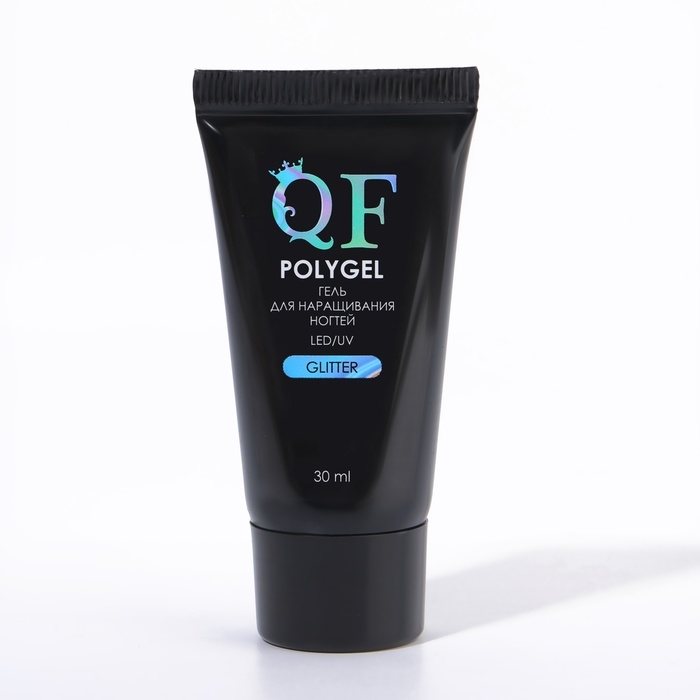 Полигель для наращивания &laquo;GLITTER&raquo;, 3-х фазный, 30 мл, LED/UV