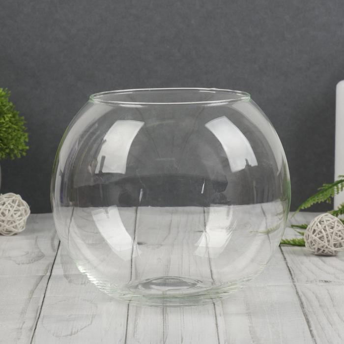 Ваза Ваза "Шаровая" d-10см 13х15 см, 1,66 л прозрачная