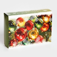 Новый год. Коробка под 6 конфет "Елочные игрушки", 13,7 х 9,8 х 3,8 см, кондитерская упаковка Новый год. Коробка под 6 конфет "Елочные игрушки", 13,7 х 9,8 х 3,8 см, кондитерская упаковка