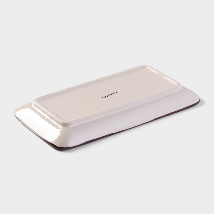 Блюдо керамическое прямоугольное &laquo;Искушение&raquo;, 20&times;11&times;2 см, цвет розовый