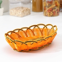 Корзинка для подачиДоляна &laquo;Ромашка&raquo;, 24&times;16&times;6 см, цвет золотистый