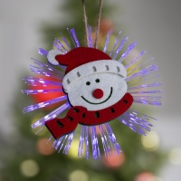 Световая подвеска &laquo;Снеговик&raquo; 10 см, батарейки LR44х3 (в комплекте), свечение мульти