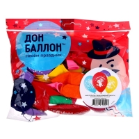 Шар латексный 12" &laquo;С днём рождения! Зверята&raquo;, пастель, 2-сторонний, набор 25 шт., МИКС