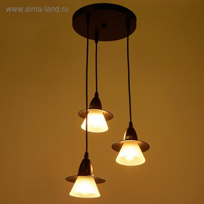 Светильник ЭкономСвет 36081/3 3х40Вт Е27 черный 33х33х75 см