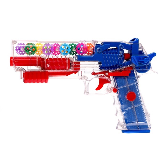 Пистолет &laquo;Техно&raquo;, с шестеренками, стреляет мягкими пулями, свет, звук