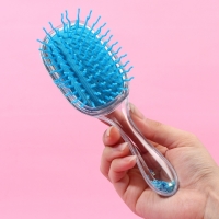 Расчёска массажная, широкая, 6 &times; 18 см, цвет голубой