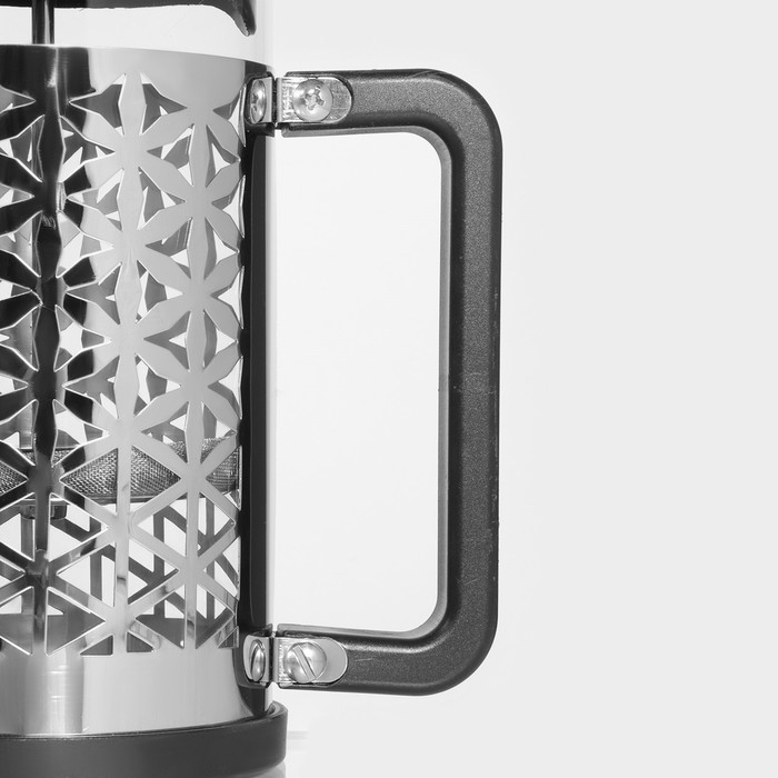 Чайник заварочный френч - пресс &laquo;Сейхо&raquo;, 600 мл, стекло, нержавеющая сталь