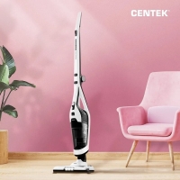 Пылесос вертикальный Centek CT-2567, беспроводной, 350/150 Вт, 0.6 л, бело-черный Пылесос вертикальный Centek CT-2567, беспроводной, 350/150 Вт, 0.6 л, бело-черный