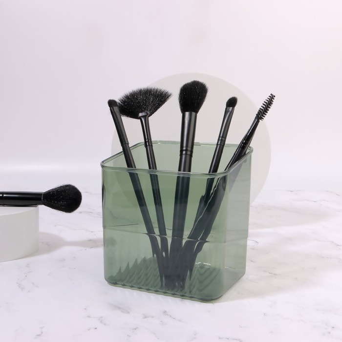 Органайзер - подставка для хранения маникюрных/косметических принадлежностей «GREEN», 11,5 × 9 × 12 см, цвет полупрозрачный/зелёный Органайзер - подставка для хранения маникюрных/косметических принадлежностей «GREEN», 11,5 × 9 × 12 см, цвет полупрозрачный/зелёный