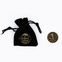 Монета в мешочке новогодняя &laquo;2025&raquo; на Новый год, диам. 2.5 см