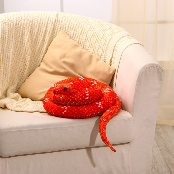 Мягкая игрушка &laquo;Змея&raquo;, 200 см, цвет терракотовый