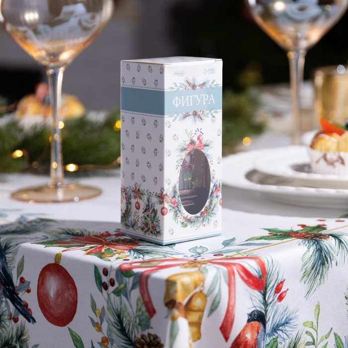 Светодиодная фигура &laquo;Бронзовый фонарь с щелкунчиком&raquo; 5 &times; 12 &times; 5 см, пластик, батарейки AG13х3 (в комплекте), свечение тёплое белое