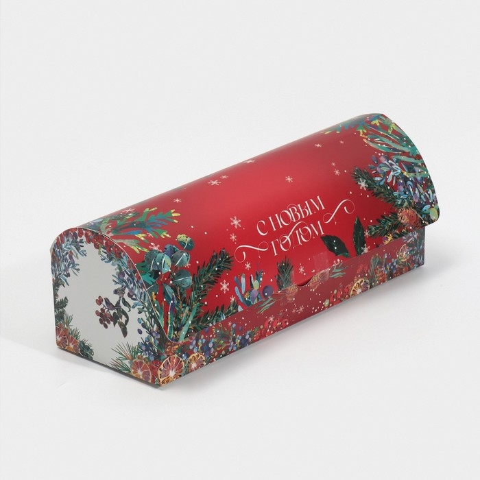 Коробка под кекс &laquo;С Новым годом!&raquo;, 9 х 9 х 24,5 см, Новый год