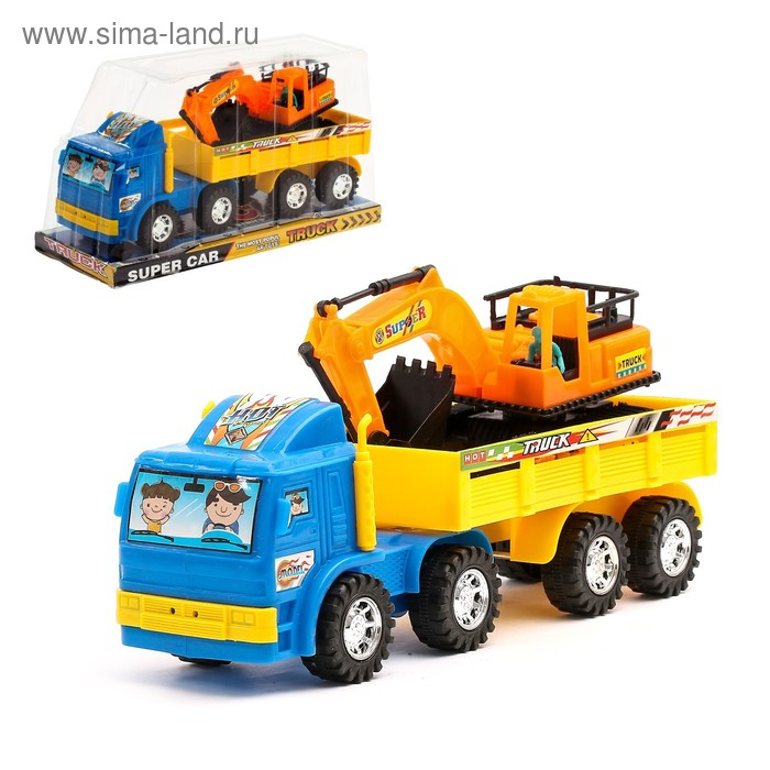 Грузовик инерционный &laquo;Стройка&raquo;, цвета МИКС