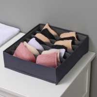 Органайзер для хранения белья LaDо́m, 7 ячеек, 33,5&times;30,5&times;10 см, цвет графитовый