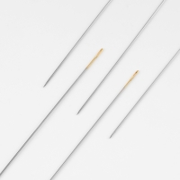 Иглы швейные для бисера, d = 0,4 мм, 5 см, с нитевдевателем, 6 шт Иглы швейные для бисера, d = 0,4 мм, 5 см, с нитевдевателем, 6 шт