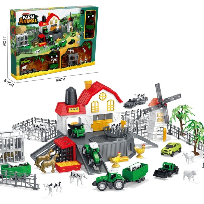 Парковка &laquo;Ферма&raquo;, амбар, вольеры, транспорт, животные