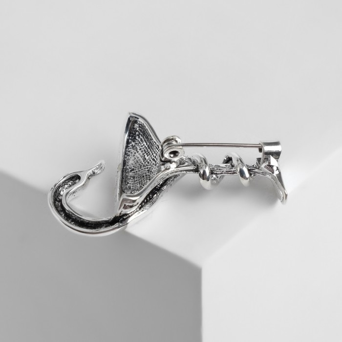 Брошь «Змея в геральдике» знак, цвет чернёное серебро Брошь «Змея в геральдике» знак, цвет чернёное серебро