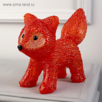 Светодиодная фигура &laquo;Лисичка&raquo; 10 &times; 25 &times; 20 см, акрил, 20 LED, батарейки ААх2 (не в комплекте), свечение белое