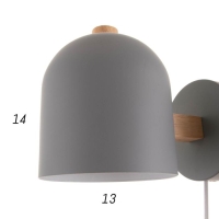 Бра 1668/1GY E27 40Вт серый 18х13х16 см