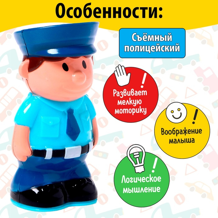 Машина радиоуправляемая &laquo;Полиция&raquo;, работает от батареек, МИКС