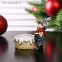 Сувенир полистоун подсвечник со свечой "Мальчик/Девочка в шапочке-зверька" МИКС 7,2х8х5,2 см Сувенир полистоун подсвечник со свечой "Мальчик/Девочка в шапочке-зверька" МИКС 7,2х8х5,2 см