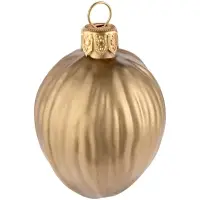 Елочная игрушка &laquo;Грецкий орех&raquo;, матовое золото