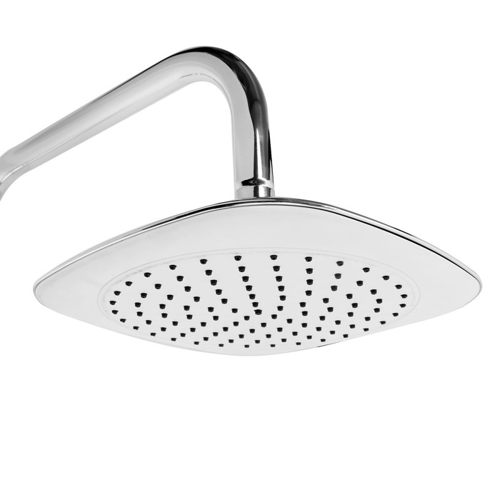 Душевая система ZEIN Z4312, тропич и ручная лейка 3 режима, шланги, стойка, мыльница, хром Душевая система ZEIN Z4312, тропич и ручная лейка 3 режима, шланги, стойка, мыльница, хром