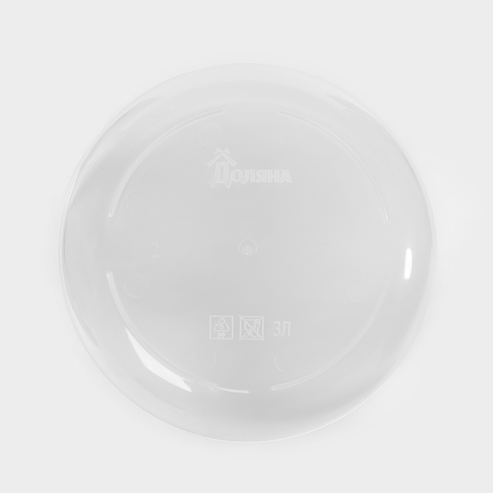 Горшок для орхидей с поддоном Доляна, 1,6 л, пластиковый, прозрачный Горшок для орхидей с поддоном Доляна, 1,6 л, пластиковый, прозрачный