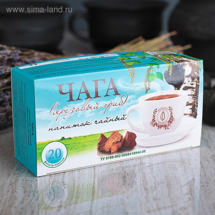 Травяной сбор чага, 20 фильтр-пакетов