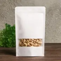 Пакет Zip-lock Крафт, белый, с прямоугольным окном 20&times;30 см