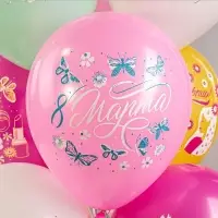 Воздушный шар латексный 12" &laquo;Праздник 8 Марта! С женским днём!&raquo;, 25 шт.