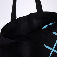 Шопер с лентой, 35 х 1 х 40 см, цвет чёрный