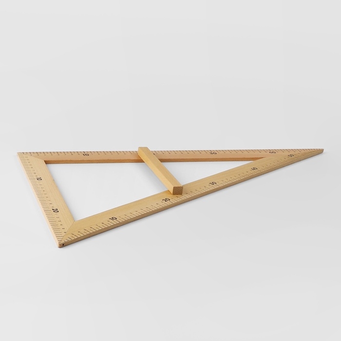 Линейка портновская «Угольник», 50 × 32,5 см, дерево Линейка портновская «Угольник», 50 × 32,5 см, дерево